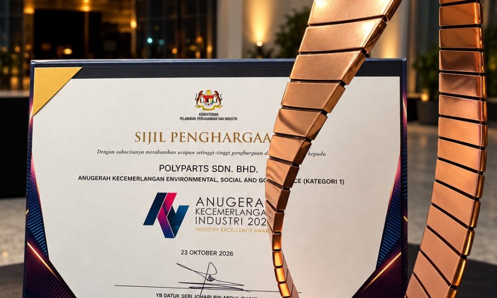 Cinematic copper trophy and certificate